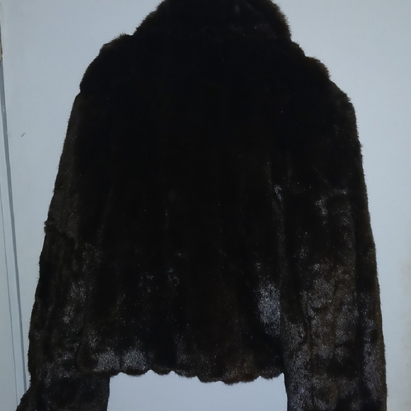 Newport News Dark Brown Faux Fur Coat - Picture 3 of 3